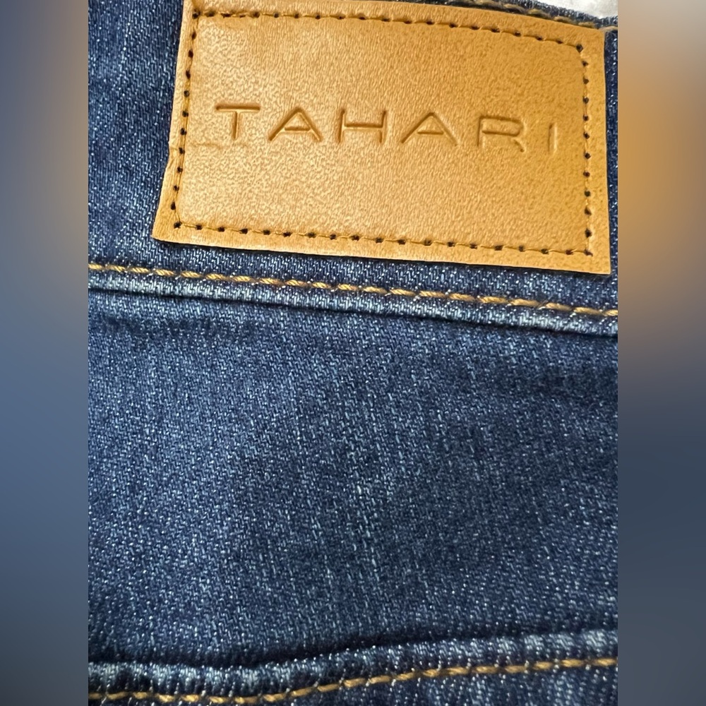 Tahari Indigo High-Rise Skinny Jeans